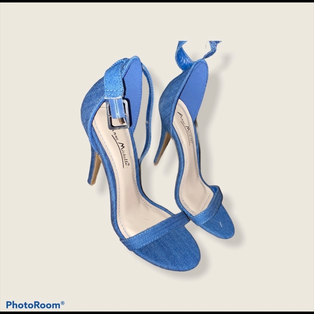 Denim heels
